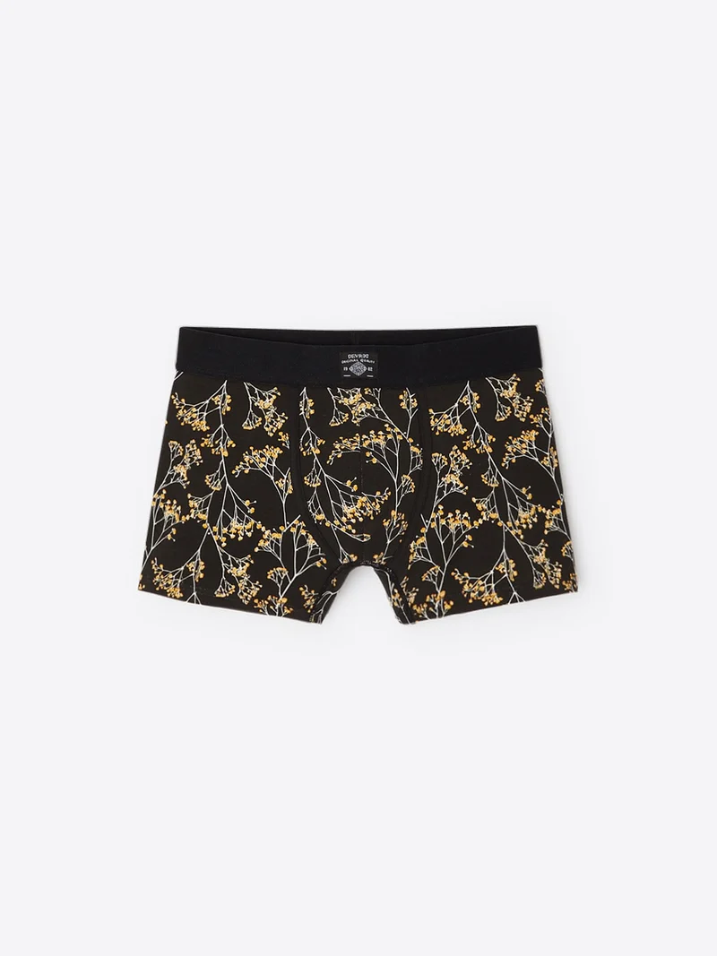 Boxer fleuri en coton élasthanne