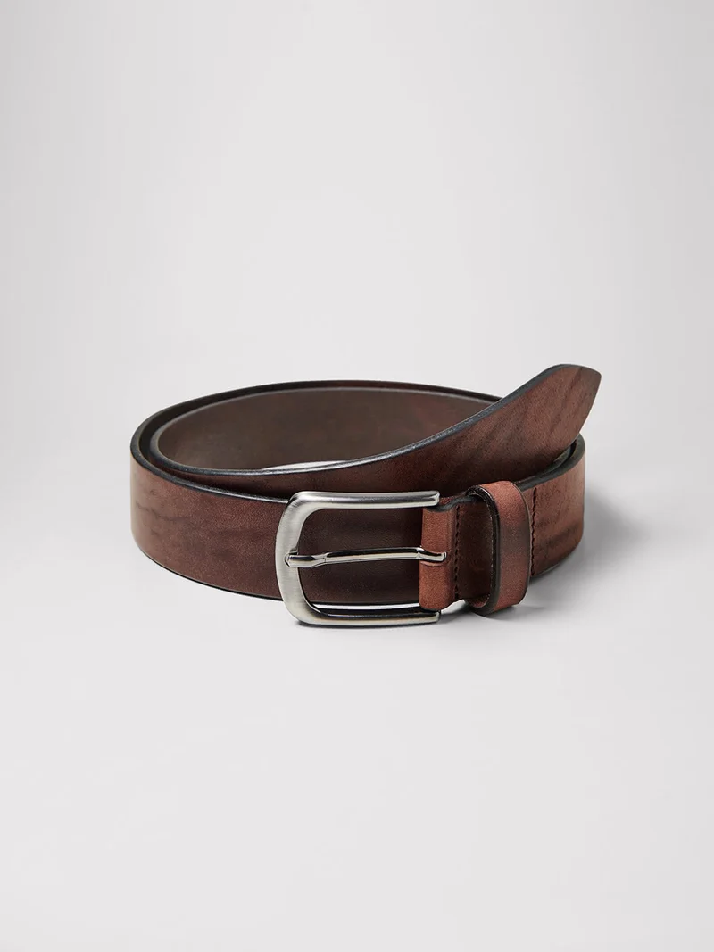 Ceinture en cuir bovin lisse