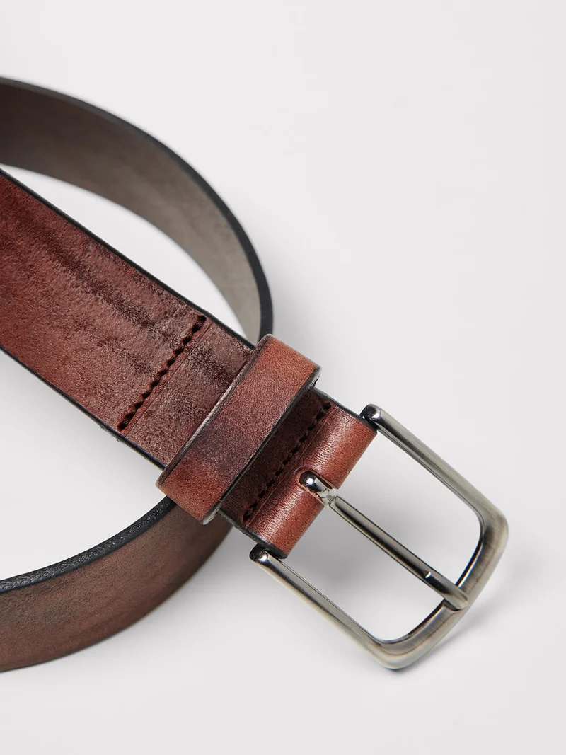 Ceinture en cuir bovin lisse