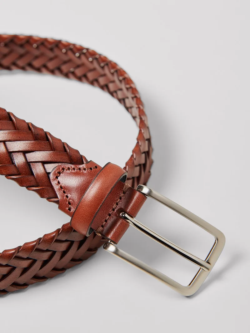 Ceinture bi-matière tressée