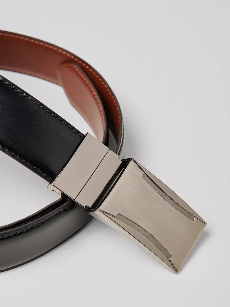 Ceinture réversible en cuir certifié LWG