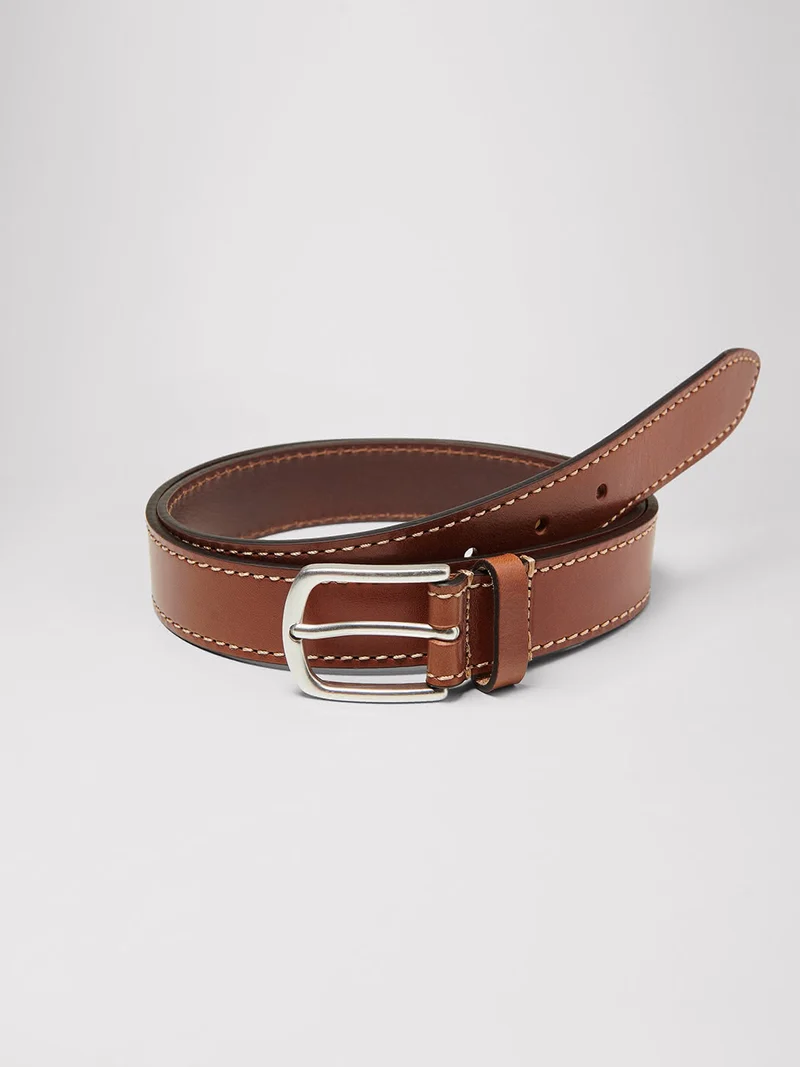 Coffret ceinture en cuir lisse