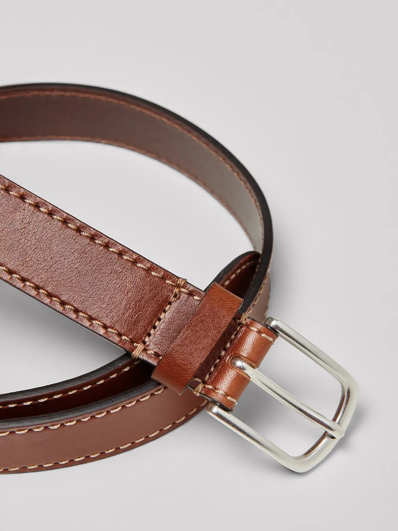 Coffret ceinture en cuir lisse