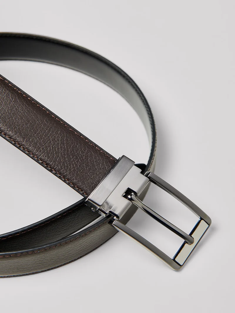 Coffret ceinture en cuir 2 boucles