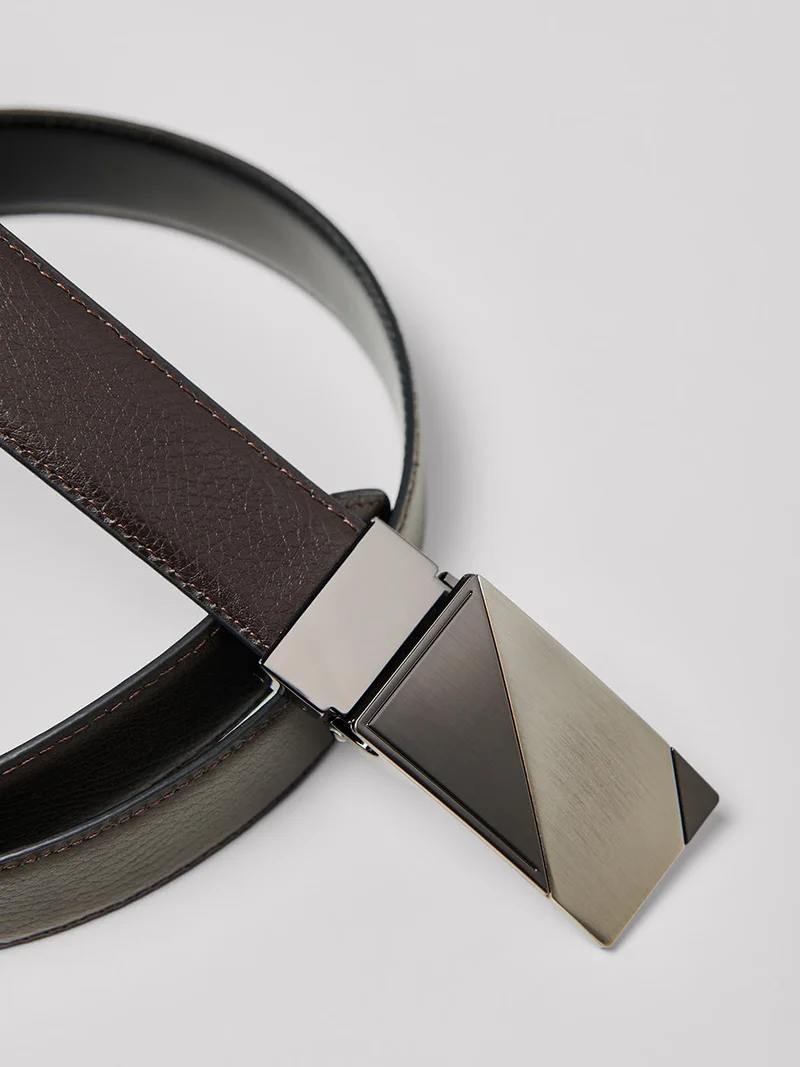 Coffret ceinture en cuir 2 boucles