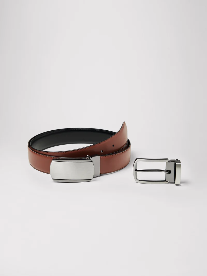 Coffret ceinture réversible 2 boucles