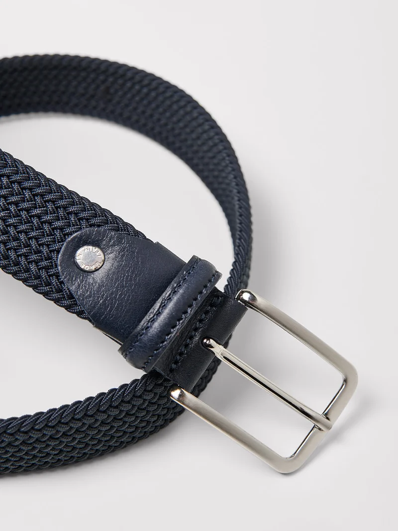 Ceinture bi-matière élastiquée tressée