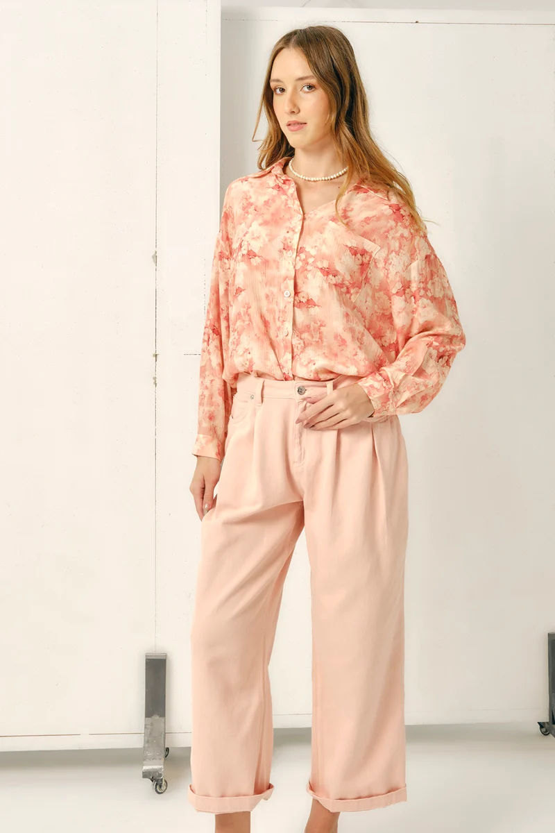 Flavia|Viscose Printed Full Sleeve Shirt