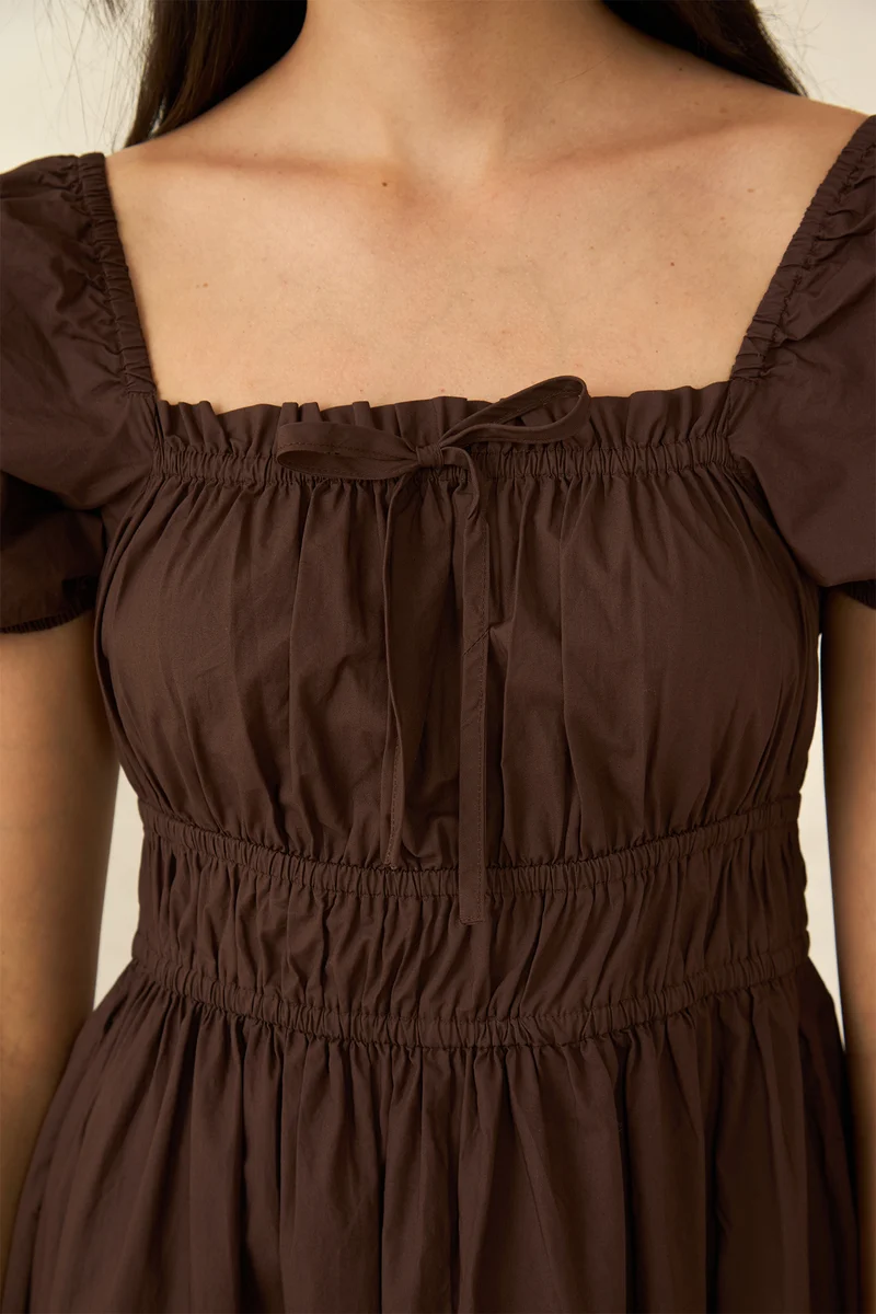 Ruhi|100% Cotton Dress With Gather Details