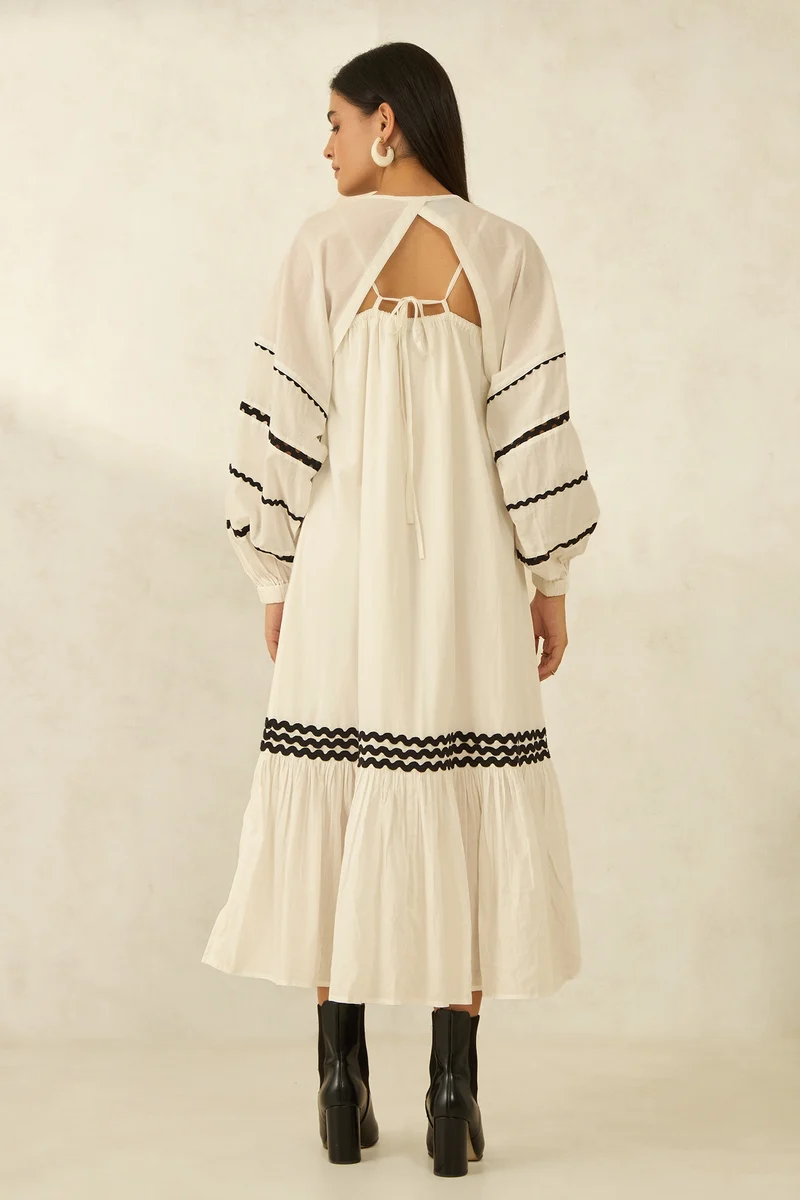 Beuren|100% Cotton Shrug With Puff Sleeves