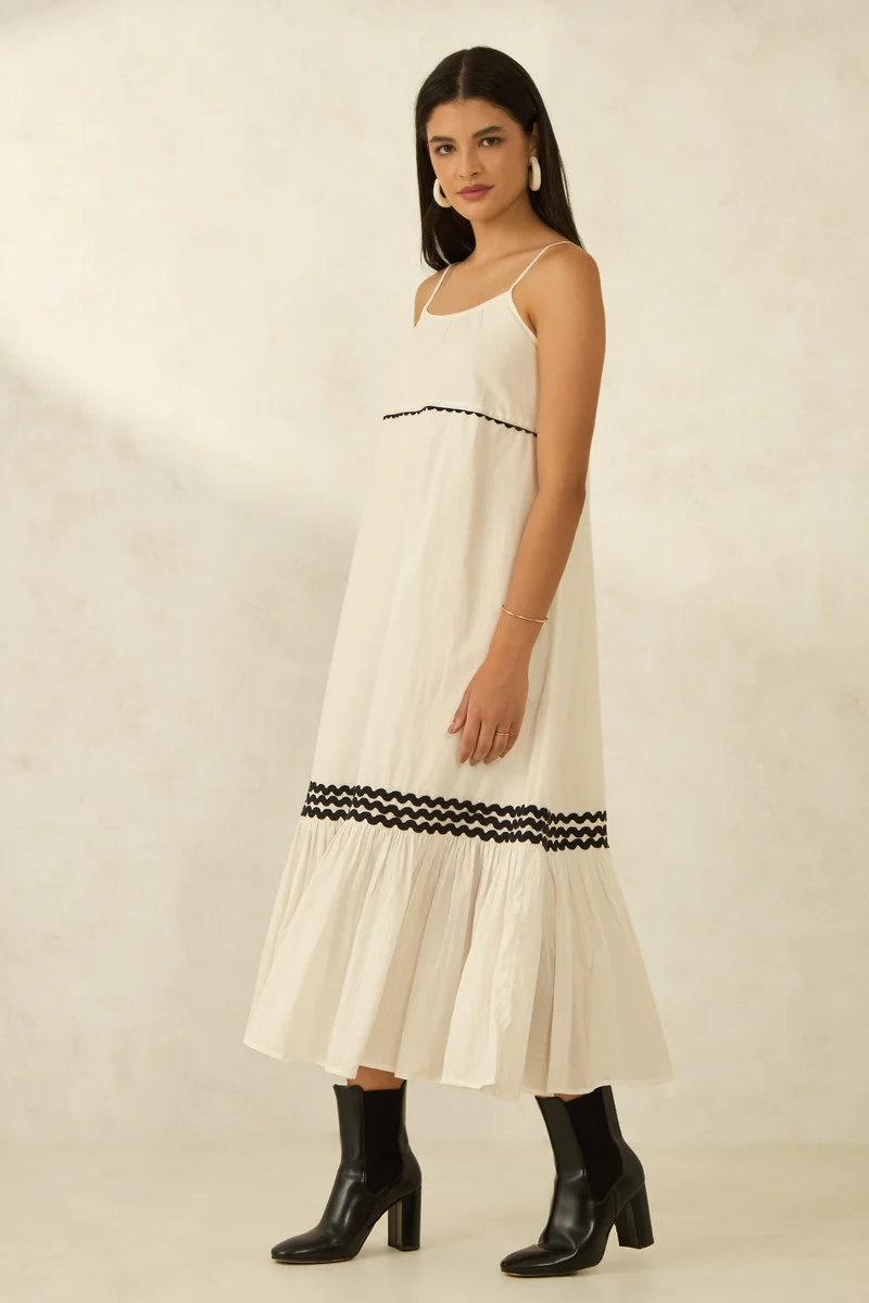 Kehlani|100% Cotton Tiered Maxi Dress