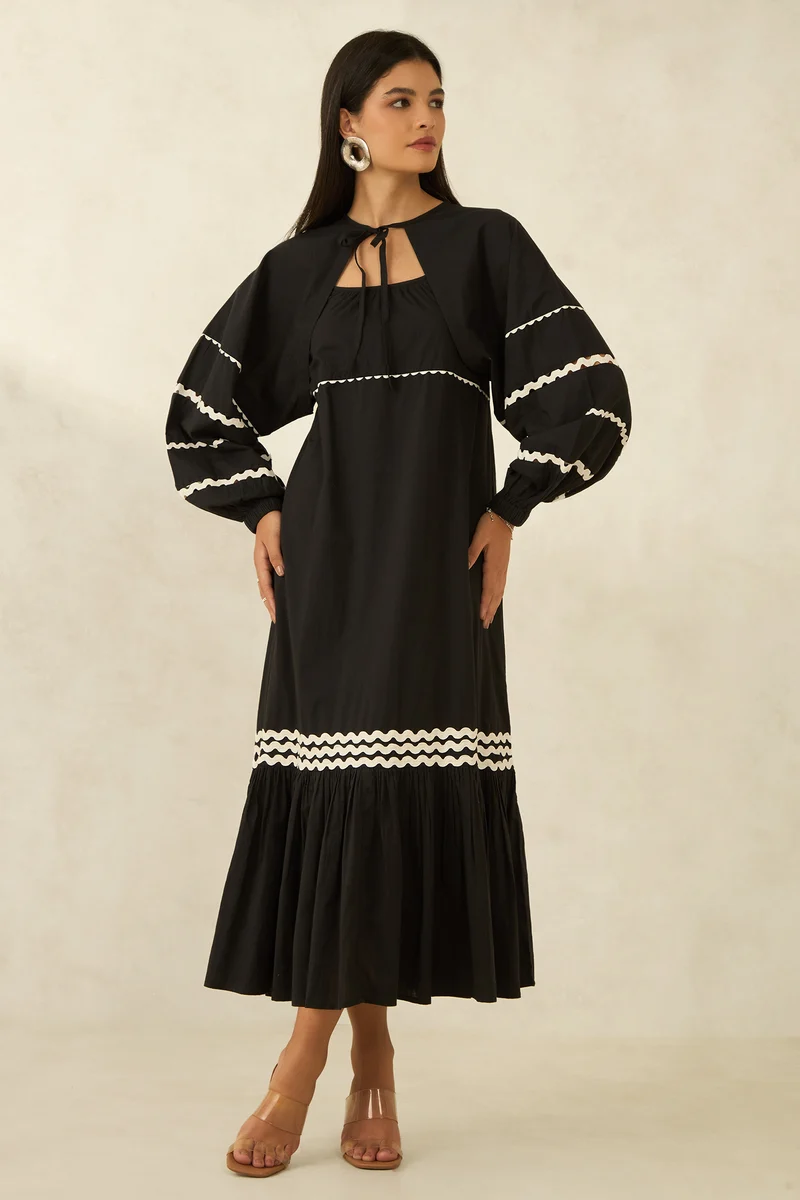 Alaia Shrug|100% Cotton Shrug With Puff Sleeves