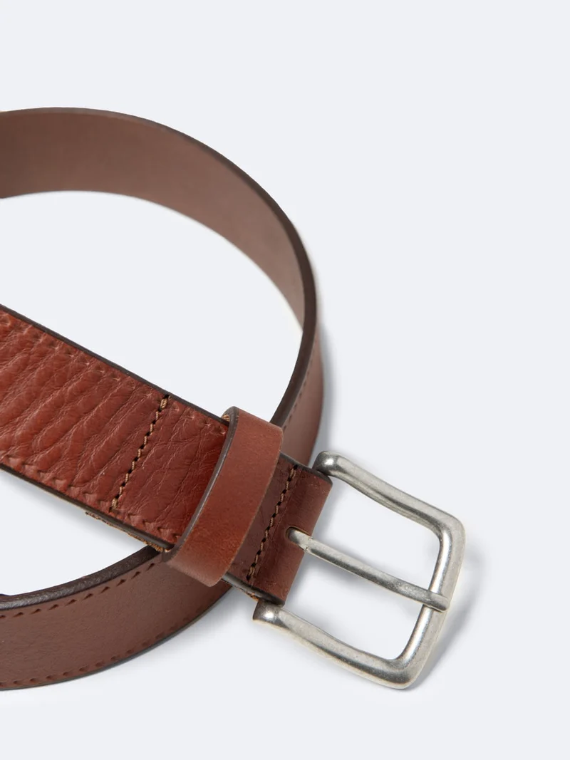 Ceinture en cuir grainé