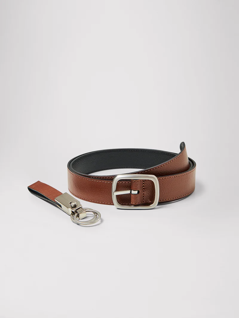 Coffret ceinture et porte-clé en cuir