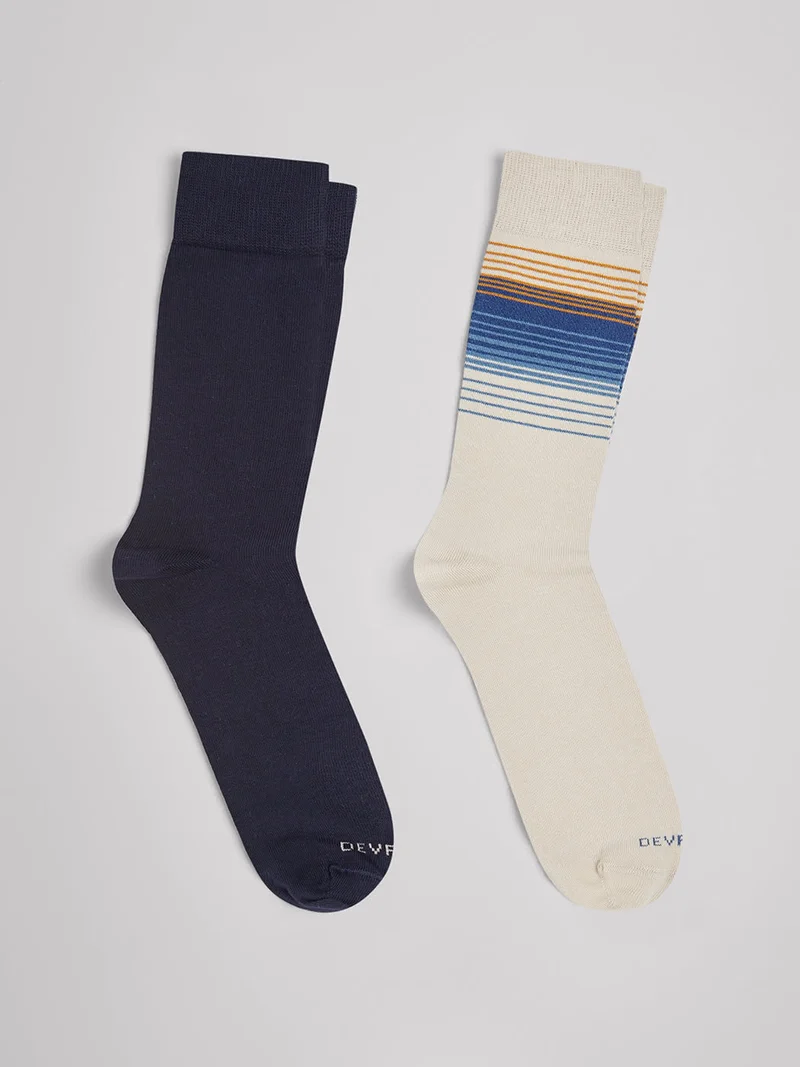 Lot de 2 paires de chaussettes rayées