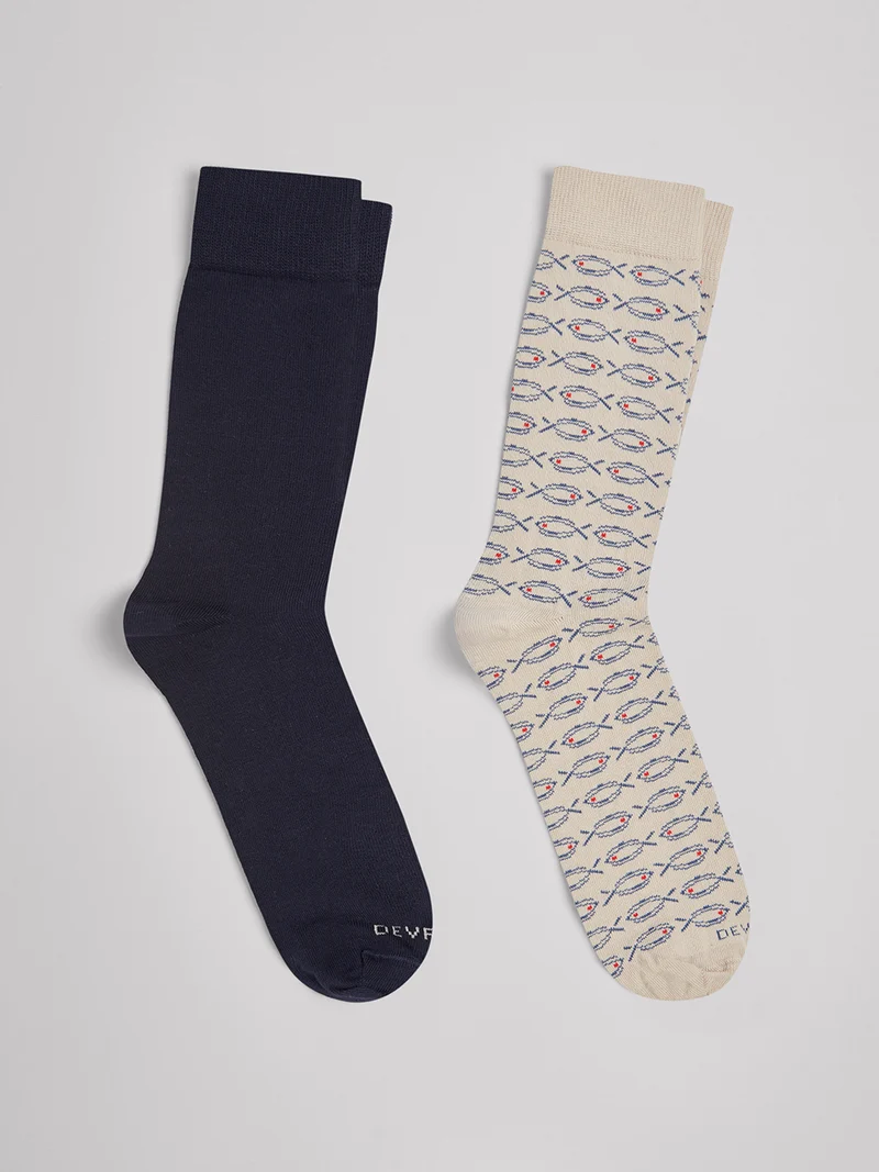 Lot de 2 paires de chaussettes fantaisie