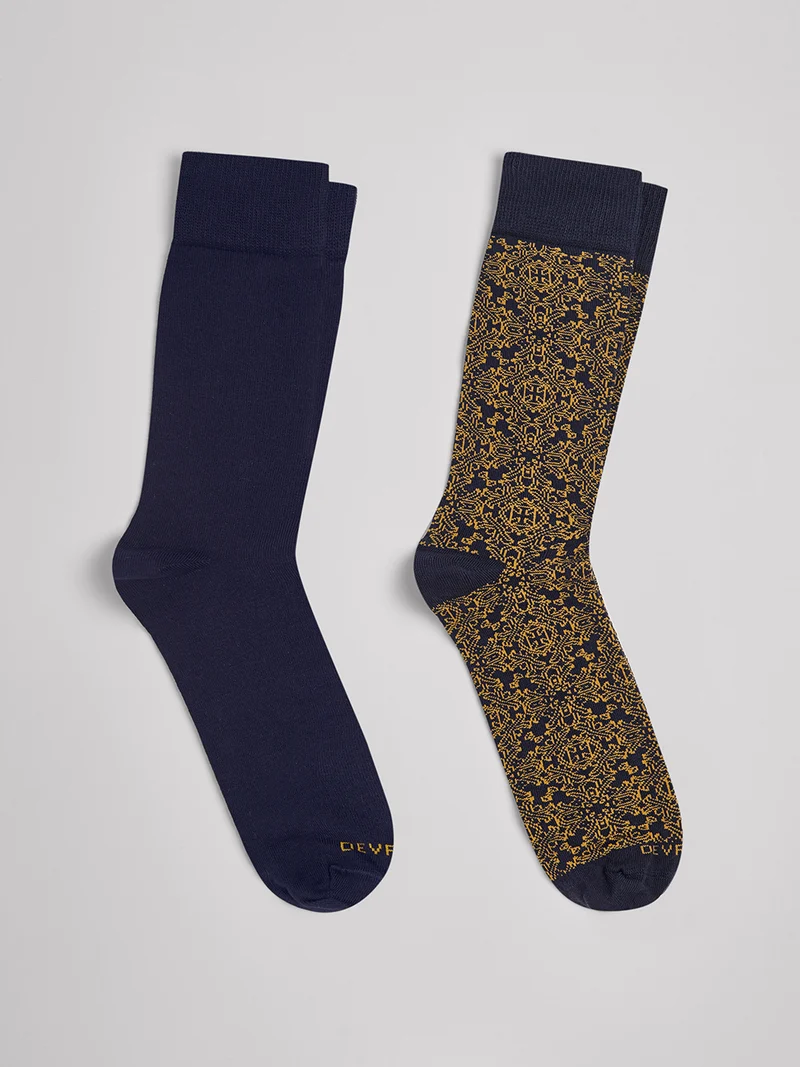 Lot de 2 paires de chaussettes fantaisie