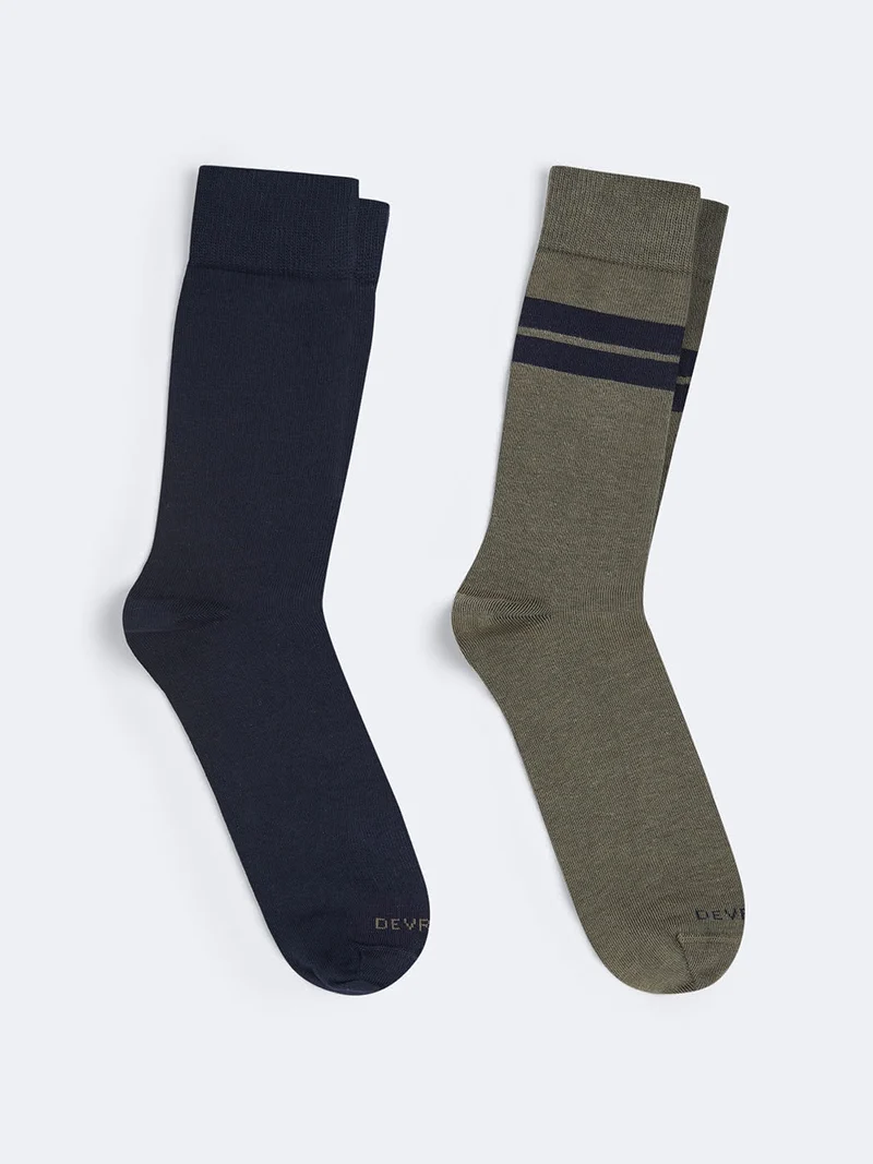 Chaussettes en coton bio rayé