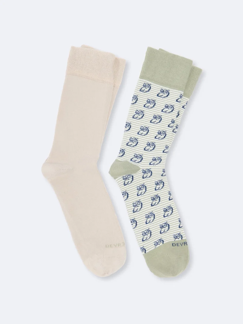 Chaussettes à motifs en coton biologique