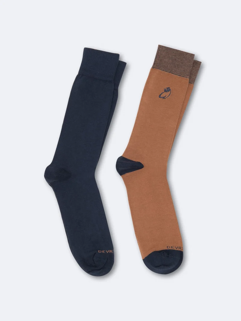 Chaussettes brodées en coton biologique
