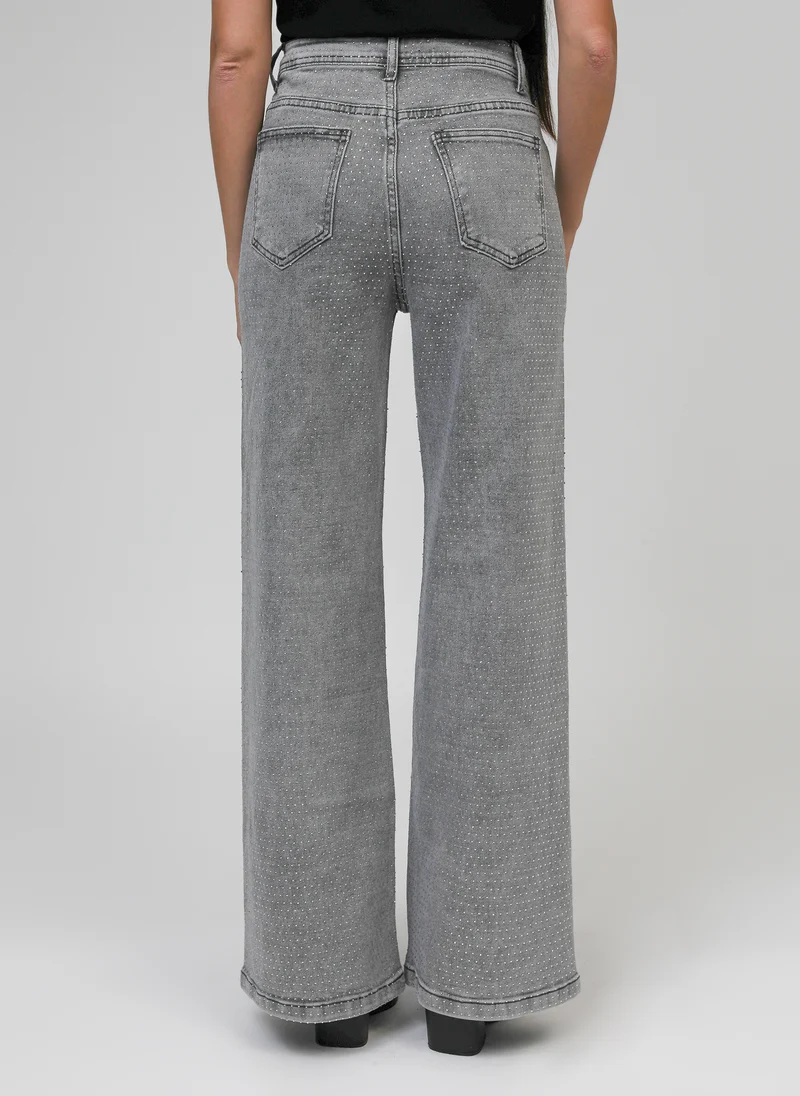 JEAN PAILLETTES gris