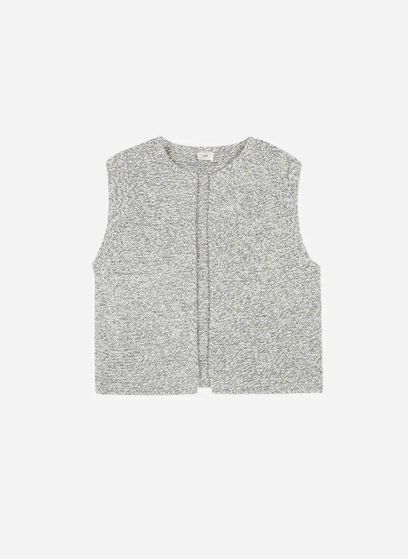 CARDIGAN SANS MANCHE LEGRINGOU CH gris
