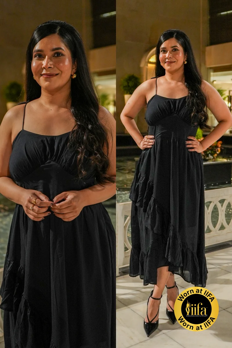Cosette|100% Modal Asymmetrical Frill Hem Dress