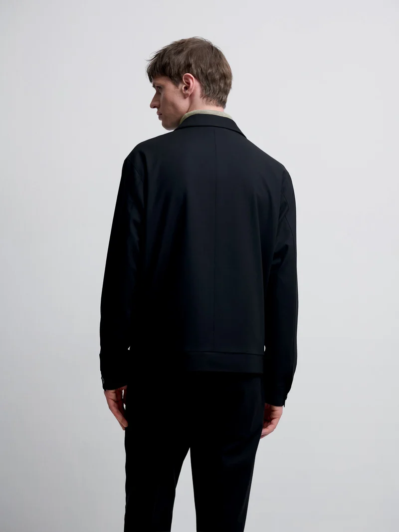 Veste regular col montant