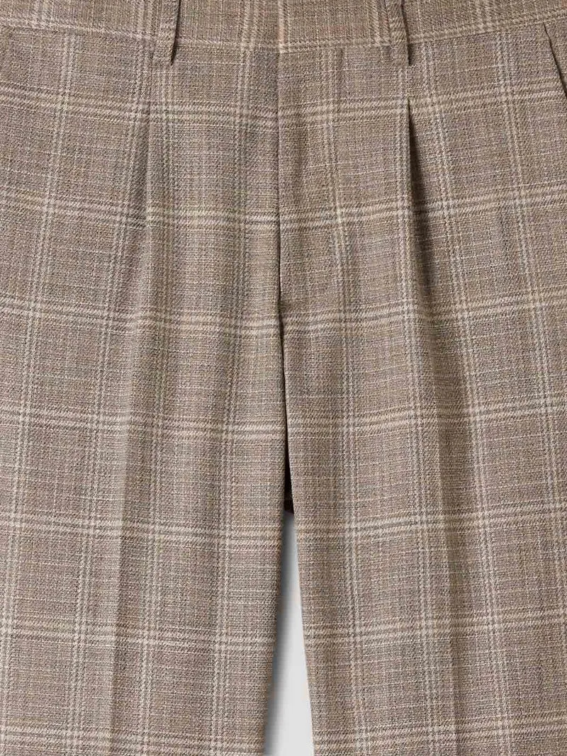Pantalon de costume slim à carreaux