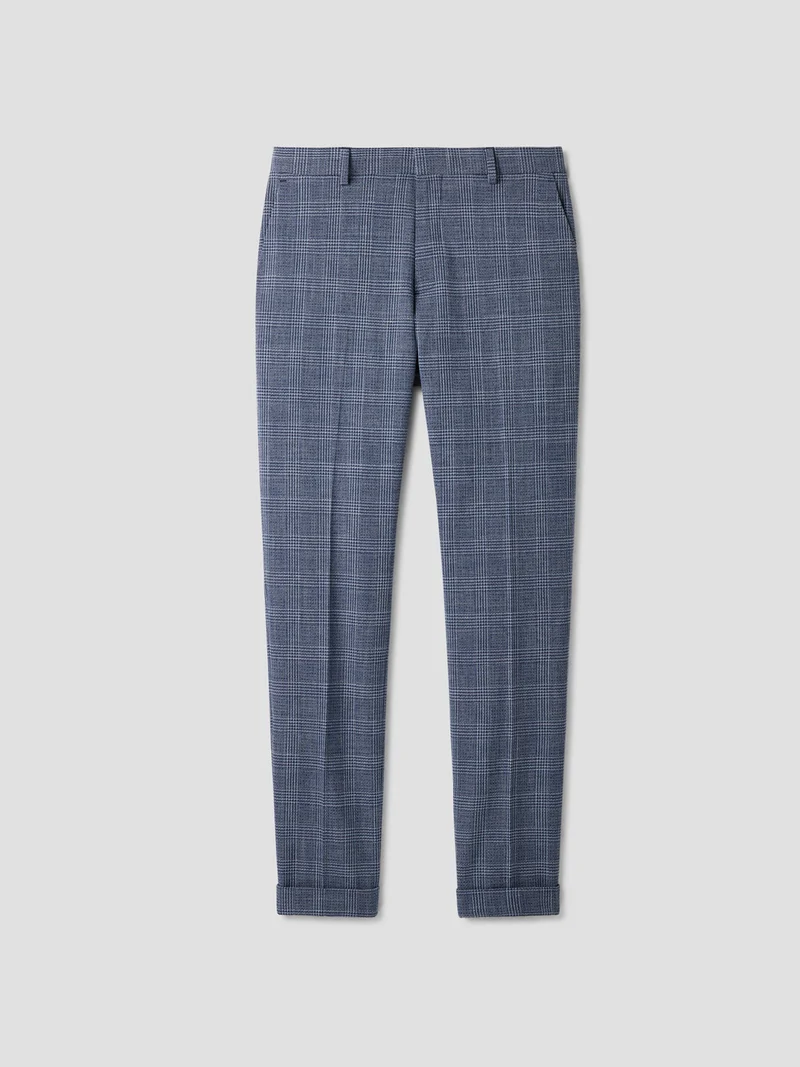 Pantalon de costume slim à carreaux