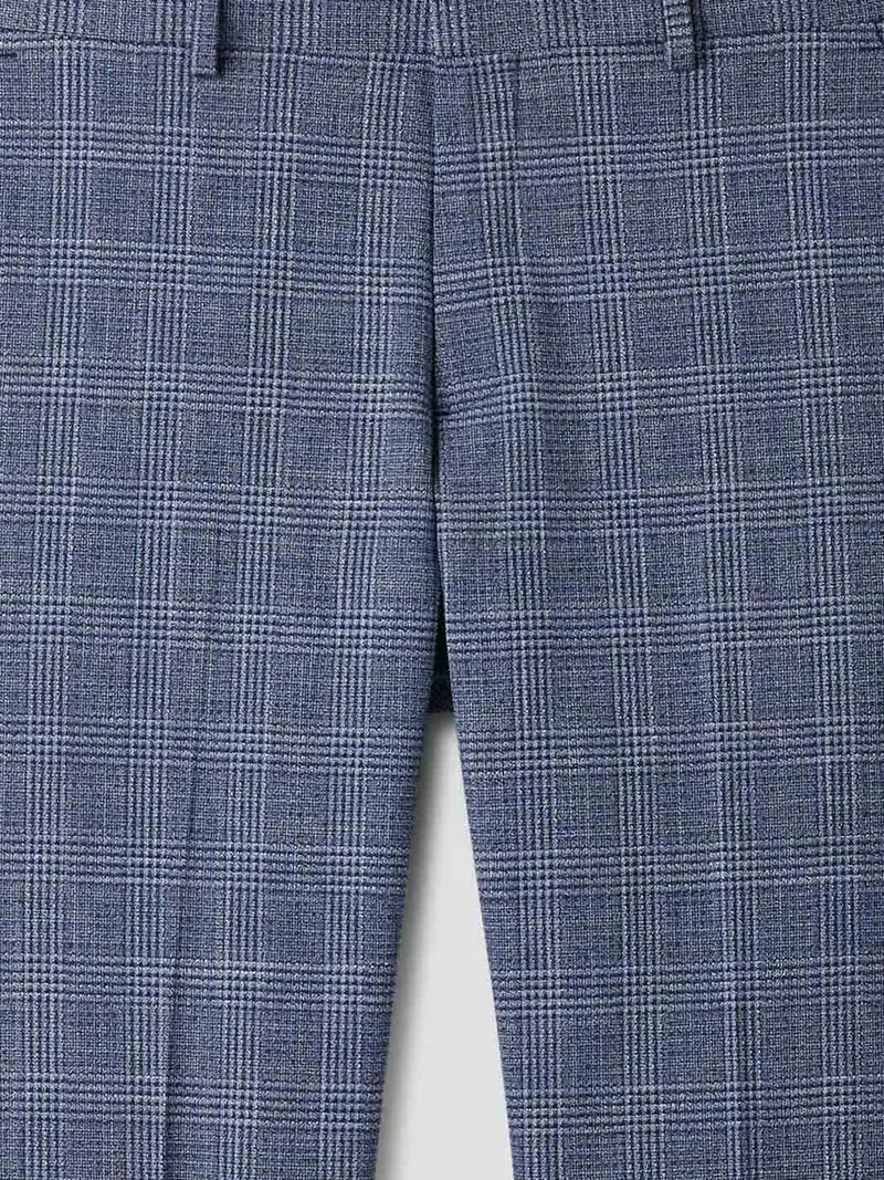 Pantalon de costume slim à carreaux