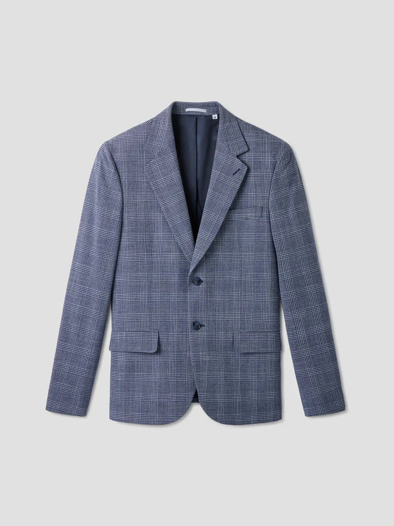 Veste de costume slim à carreaux