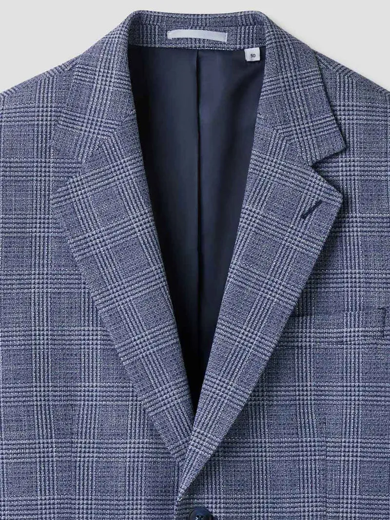 Veste de costume slim à carreaux