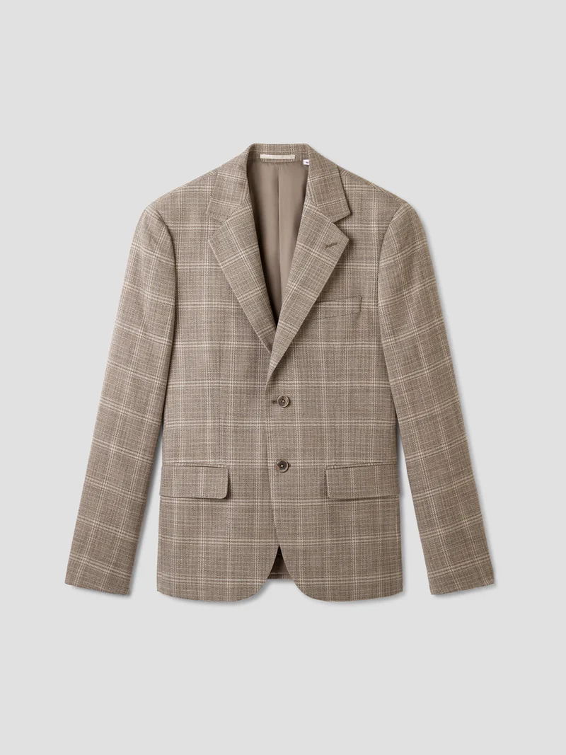 Veste de costume slim à carreaux