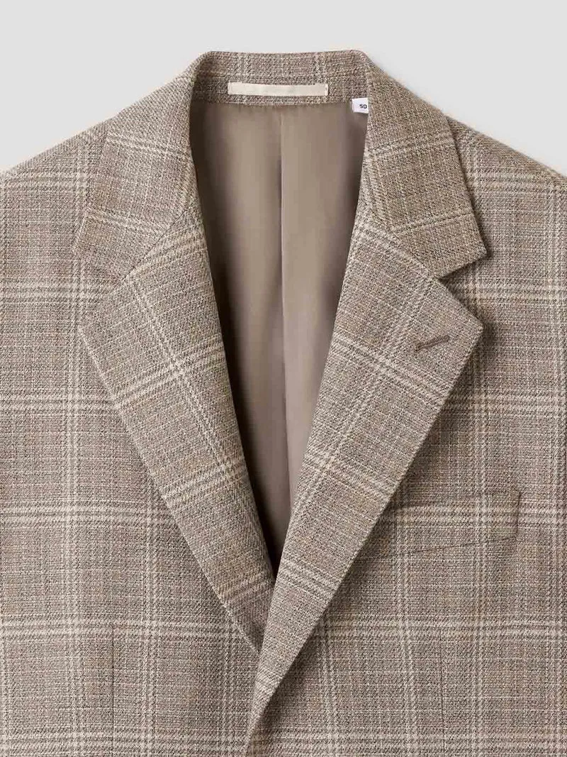 Veste de costume slim à carreaux