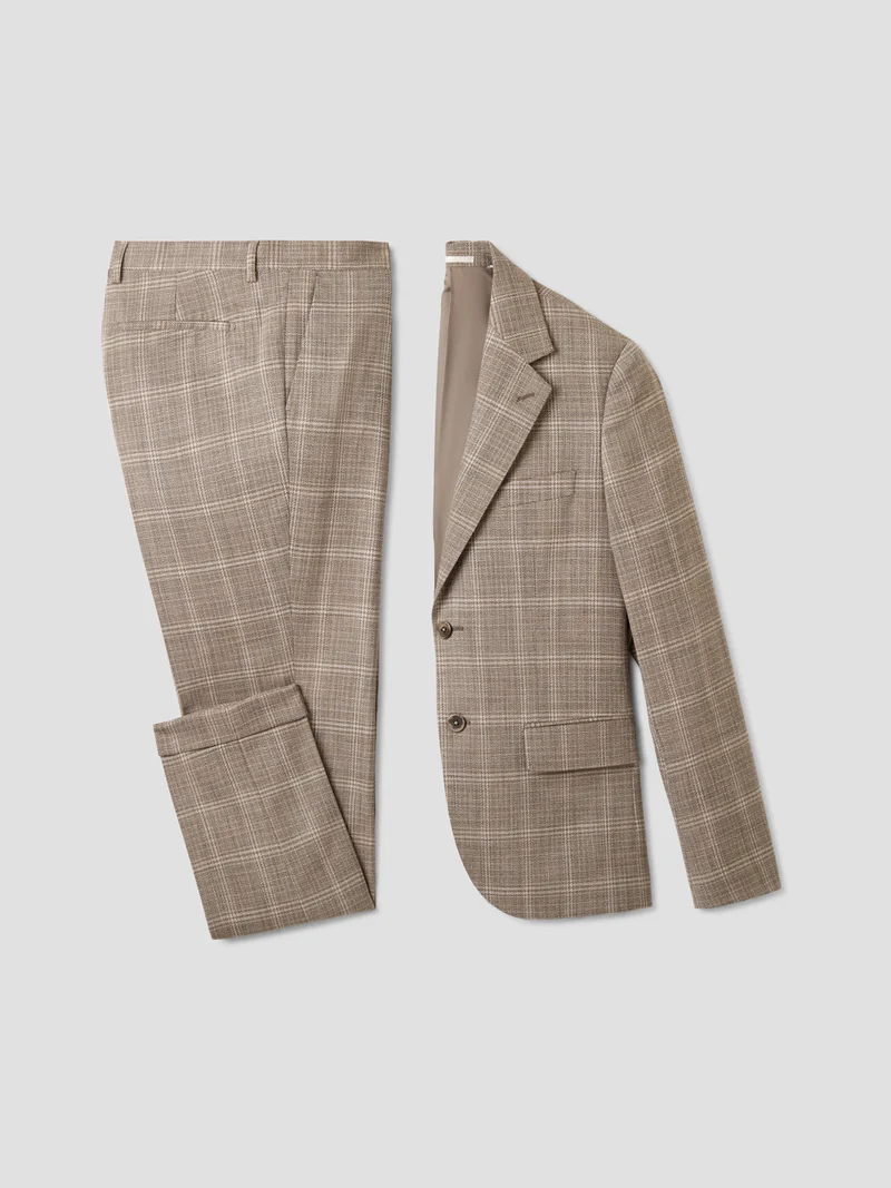 Veste de costume slim à carreaux