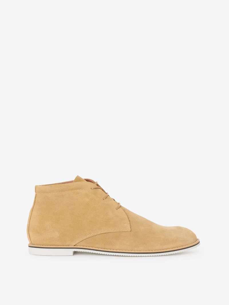 Bottines en cuir suédé
