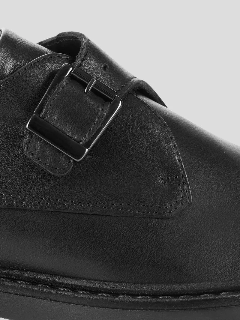 Derbies à boucle en cuir