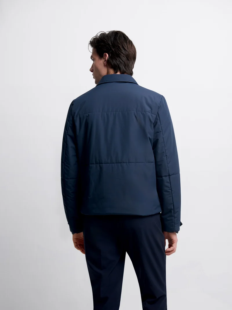 Blouson matelassé col chemise