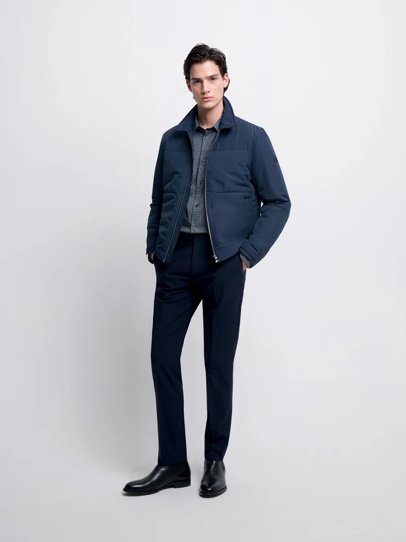 Blouson matelassé col chemise