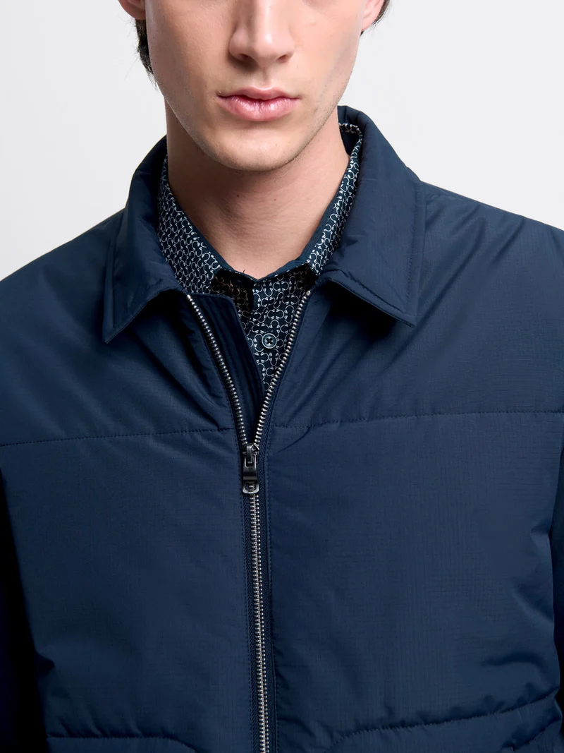 Blouson matelassé col chemise
