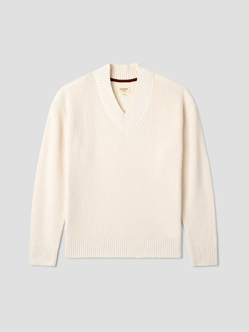 Pull col V en maille perlée - L'atelier