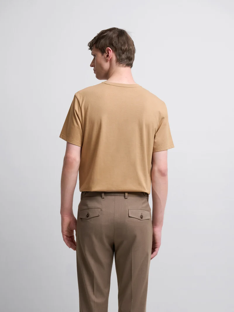 T-shirt col V mélange coton Supima®