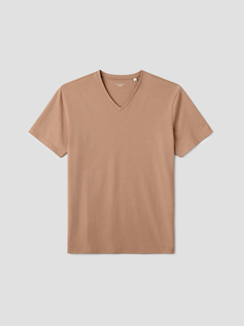 T-shirt col V mélange coton Supima®