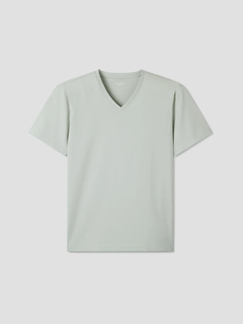 T-shirt col V en coton Supima®