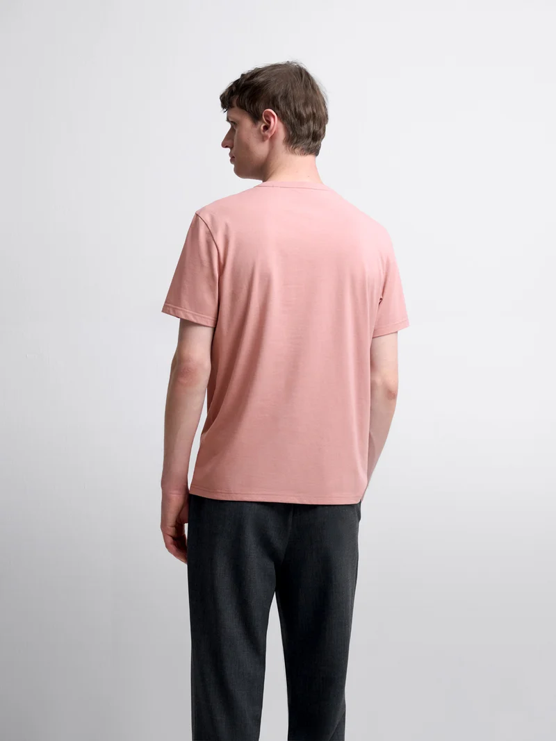 T-shirt col V mélange coton Supima®