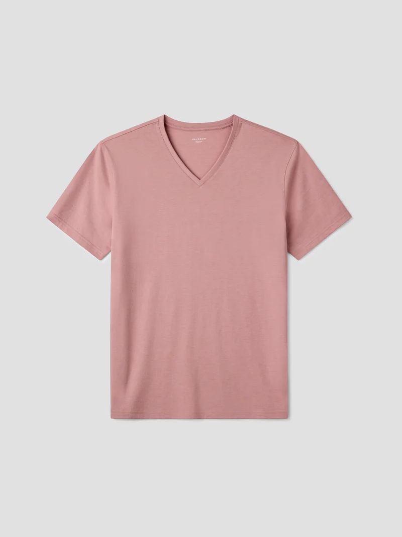 T-shirt col V mélange coton Supima®