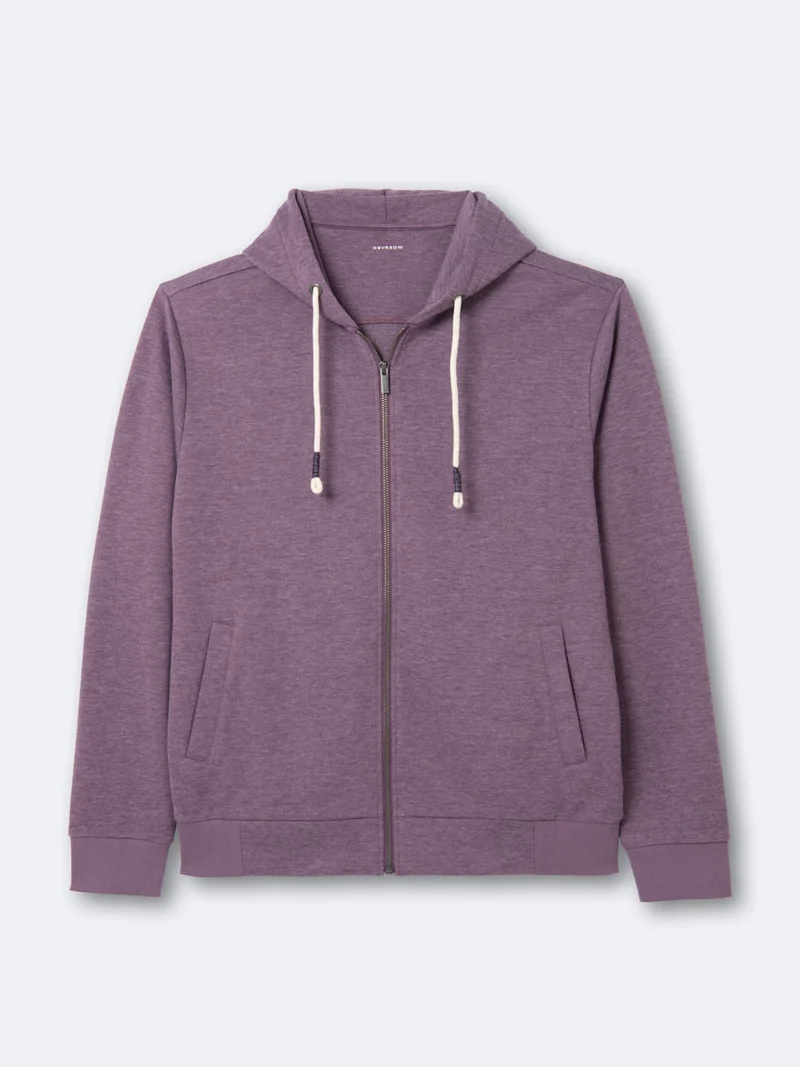 Sweat à capuche faux-uni en coton