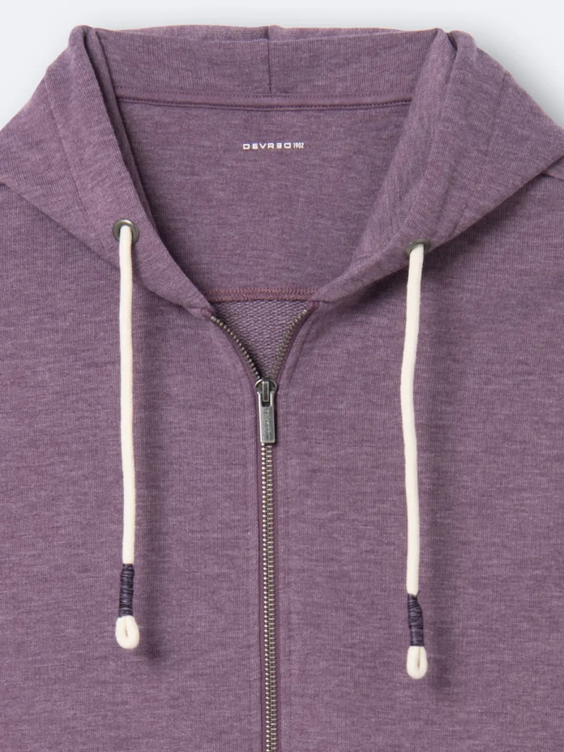 Sweat à capuche faux-uni en coton