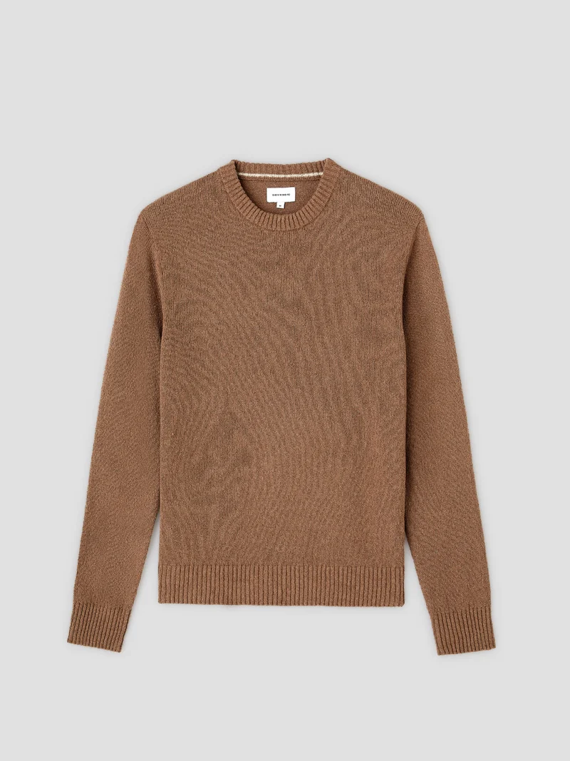 Pull col rond en coton-lin